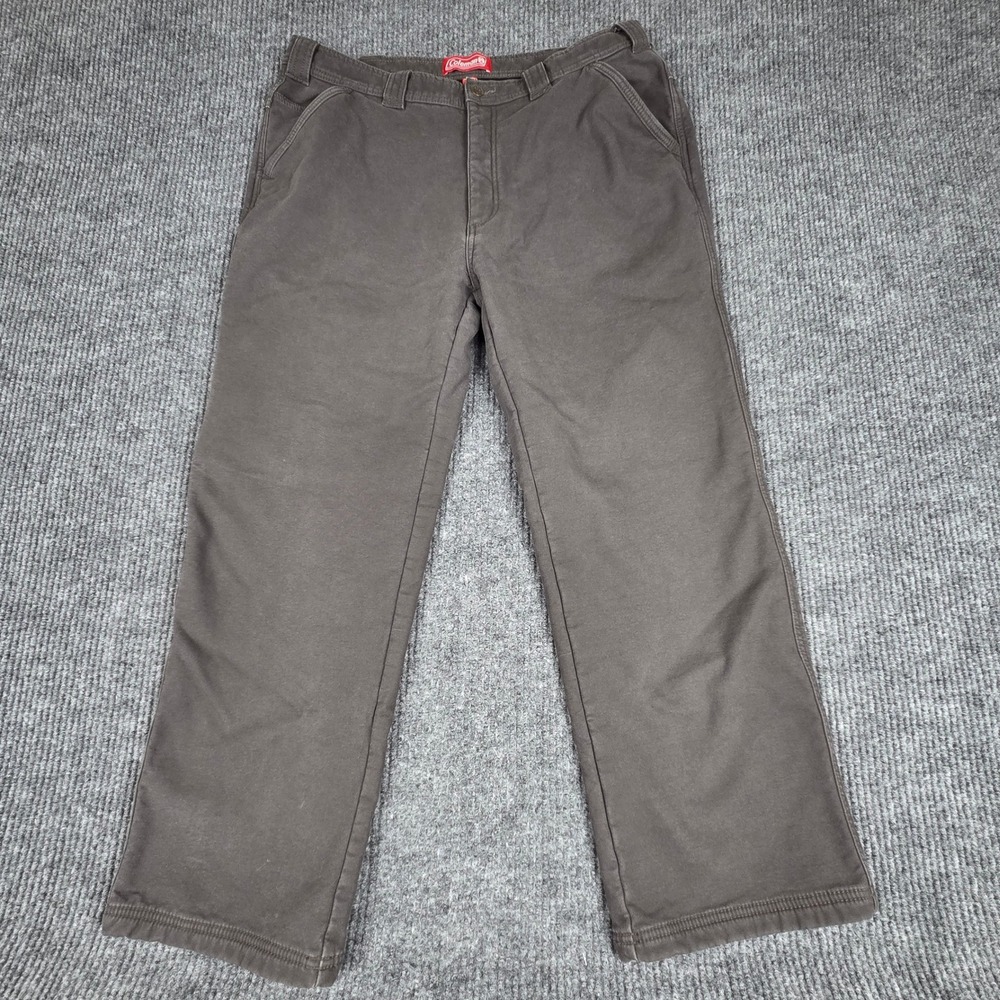 Coleman Men's 38x30 Relaxed fit Fleece Lined Chino Pants size 38X30
